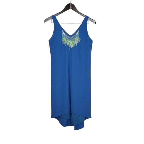 Buckley K Island Flowy Sleeveless Confetti Fringe Dress - Picture 1 of 10
